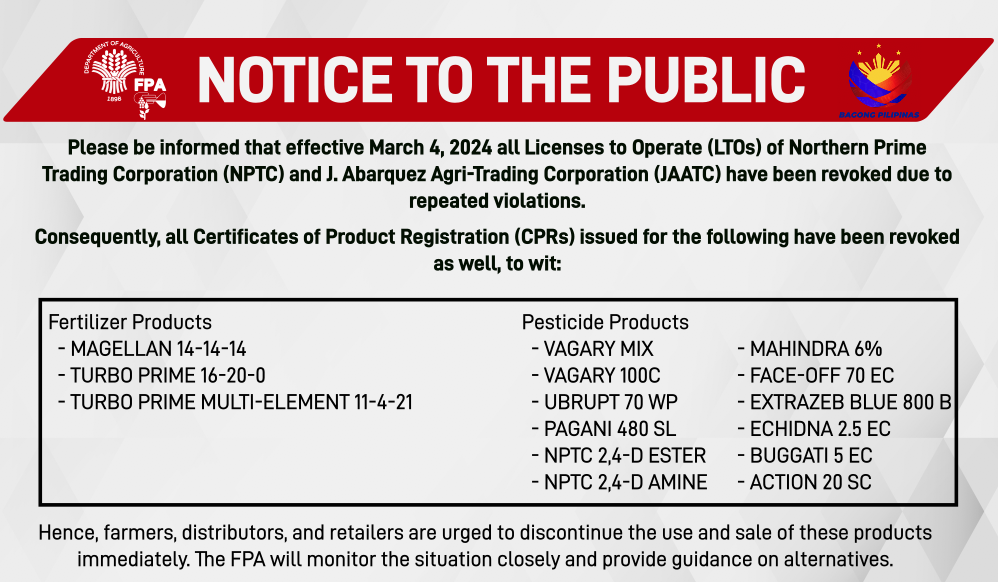 NOTICE TO THE PUBLIC